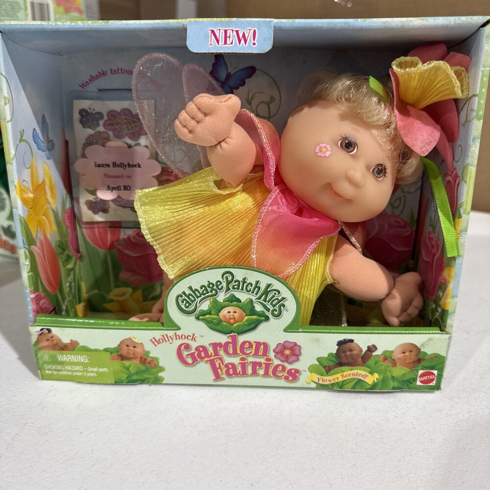 Cabbage Patch Kids Hollyhock Garden Fairies 1999 NIB Mattel - Laura Hollyhock